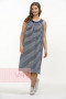 Платье женское 3302 Фемина (Полоска варенка темно-синий/варенка темно-синий)