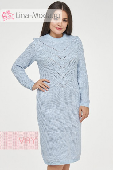 Платье женское 182-2378 Фемина (Жемчужно-голубой/жемчужно-голубой)