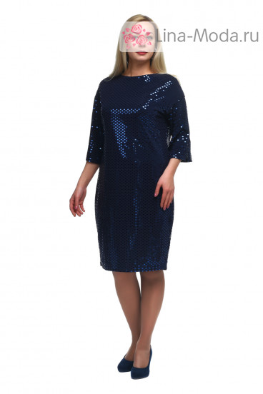 Платье "Олси" 1805017/1V ОЛСИ (Синий/блеск)
